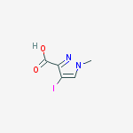 Structure of 4-iodo-1-methyl-1H-pyrazole-3-carboxylic acid