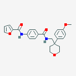 Structure of ;N-(4-((4-(4-Methoxyphenyl)tetrahydro-2H-pyran-4-yl)MethylcarbaMoyl)phenyl)furan-2-carboxaMide