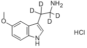 Structure of 5-METHOXYTRYPTAMINE-A,A,B,B-D4 HCL