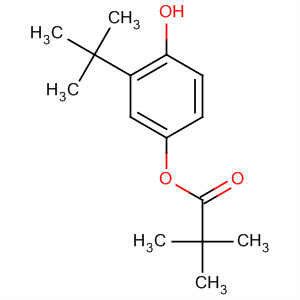 Structure of Propanoic acid, 2,2-dimethyl-, 3-(1,1-dimethylethyl)-4-hydroxyphenylester
