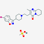 Structure of RISPERIDONE (MESYLATE), 98%