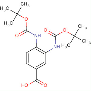 Structure of Benzoic acid, 3,4-bis[[(1,1-dimethylethoxy)carbonyl]amino]-