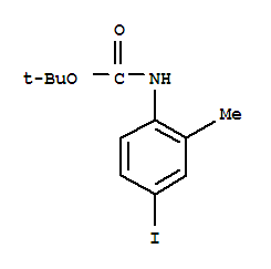 Structure of TERT-BUTYL 4-IODO-2-METHYLPHENYLCARBAMATE