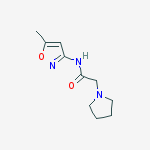 Structure of N-(5-Methyl-1,2-oxazol-3-yl)-2-(1-pyrrolidinyl)acetamide