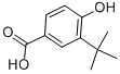 3-叔丁基-4-羟基苯甲酸结构式