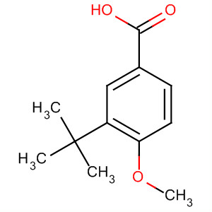 Structure of Benzoic acid, 3-(1,1-dimethylethyl)-4-methoxy-