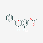 Structure of 5-hydroxy-7-acetoxyflavone