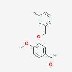 4-METHOXY-3-[(3-METHYLBENZYL)OXY]BENZALDEHYDE结构式