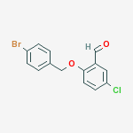 Structure of 2-[(4-BROMOBENZYL)OXY]-5-CHLOROBENZALDEHYDE