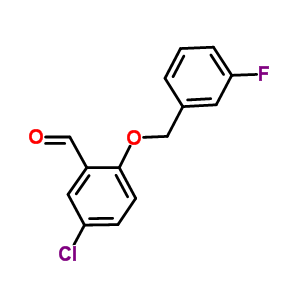 Structure of 5-CHLORO-2-[(3-FLUOROBENZYL)OXY]BENZALDEHYDE