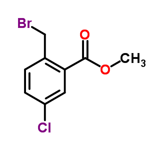 Structure of METHYL 2-BROMOMETHYL-5-CHLORO-BENZOATE