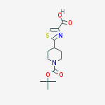 Structure of 2-[1-(TERT-BUTOXYCARBONYL)-4-PIPERIDINYL]-1,3-THIAZOLE-4-CARBOXYLIC ACID