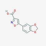 5-(1,3-benzodioxol-5-yl)-3-Isoxazolecarboxylic acid结构式