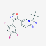 1,2,4-TRIAZOLO[4,3-A]PYRIDINE, 3-(1,1-DIMETHYLETHYL)-6-[4-(2,4,5-TRIFLUOROPHENYL)-5-OXAZOLYL]-结构式
