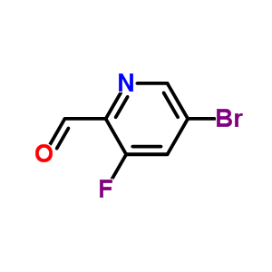 Structure of 5-bromo-3-fluoropicolinaldehyde
