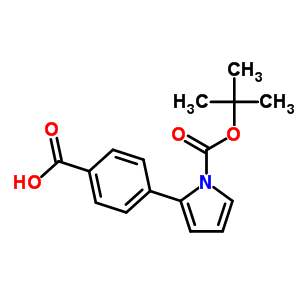 Structure of 4-(2-N-BOC-PYRROLE)BENZOIC ACID