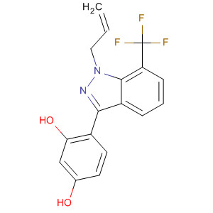 Structure of 1,3-Benzenediol, 4-[1-(2-propenyl)-7-(trifluoromethyl)-1H-indazol-3-yl]-