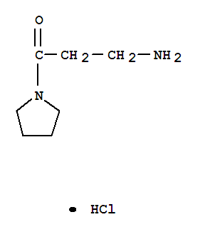 Structure of 3-AMINO-1-PYRROLIDIN-1-YL-PROPAN-1-ONE HCL