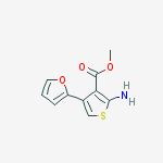 Structure of METHYL 2-AMINO-4-(2-FURYL)-3-THIOPHENECARBOXYLATE