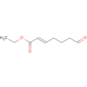 Structure of 2-Heptenoic acid, 7-oxo-, ethyl ester, (2E)-