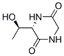 Structure of 2,5-Piperazinedione, 3-[(1R)-1-hydroxyethyl]-, (3S)-
