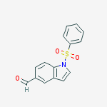 Structure of 1H-Indole-5-carboxaldehyde, 1-(phenylsulfonyl)-