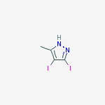 3,4-diiodo-5-methyl-1H-pyrazole结构式