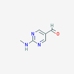 5-PYRIMIDINECARBOXALDEHYDE,2-(METHYLAMINO)-结构式