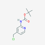 tert-butyl N-[4-(chloromethyl)pyridin-2-yl]carbamate结构式