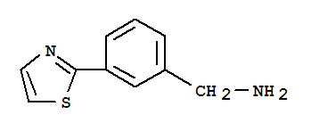 Structure of [3-(1,3-Thiazol-2-yl)phenyl]methylamine