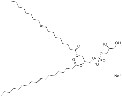 Structure of 1,2-DI[(CIS)-9-OCTADECENOYL]-SN-GLYCEROL-3-PHOSPHO-[1-RAC-GLYCEROL] SODIUM SALT