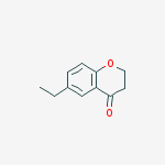 Structure of 4H-1-Benzopyran-4-one, 6-ethyl-2,3-dihydro-
