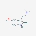 Structure of 2-(5-methoxy-2-methyl-1H-indol-3-yl)-N,N-dimethylethanamine