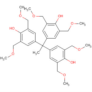 4,4',4''-(乙烷-1,1,1-三基)三(2,6-二(甲氧基甲基)苯酚)结构式