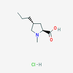 (4R)-1-Methyl-4-propyl-L-proline Hydrochloride结构式