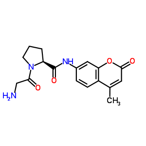 glycylprolyl-4-methylcoumaryl-7-amide结构式