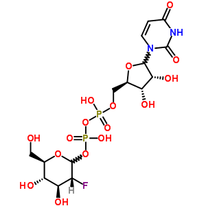 Structure of uridine-2-deoxy-2-fluoro-D-glucose diphosphate ester
