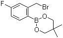 Structure of 2-Bromomethyl-4-fluorophenylboronic acid neopentyl glycol ester