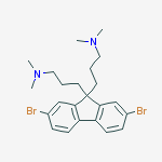 Structure of 3,3’-(2,7-Dibromo-9H-fluorene-9,9-diyl)bis(N,N-dimethylpropan-1-amine)