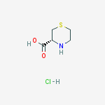 (R)-Thiomorpholine-3-carboxylic acid hydrochloride结构式
