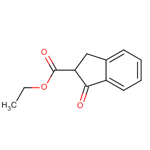 Structure of 1H-Indene-2-carboxylic acid, 2,3-dihydro-1-oxo-, ethyl ester