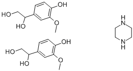 Structure of 4-HYDROXY-3-METHOXYPHENYLGLYCOL HEMIPIPERAZINIUM SALT
