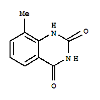 Structure of 2,4(1H,3H)-quinazolinedione, 8-methyl-