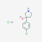 Structure of 3-(4-chlorophenyl)pyrrolidin-3-ol hydrochloride