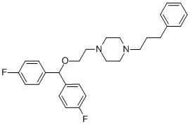Piperazine, 1-[2-[bis(4-fluorophenyl)Methoxy]ethyl]-4-(3-phenylpropyl)-结构式