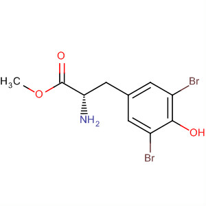 Structure of L-Tyrosine, 3,5-dibromo-, methyl ester