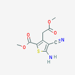 Structure of 3-THIOPHENEACETIC ACID, 5-AMINO-4-CYANO-2-(METHOXYCARBONYL)-,METHYL ESTER
