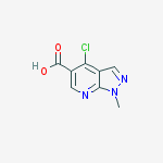 Structure of 4-Chloro-1-methyl-1H-pyrazolo[3,4-b]pyridine-5-carboxylic acid