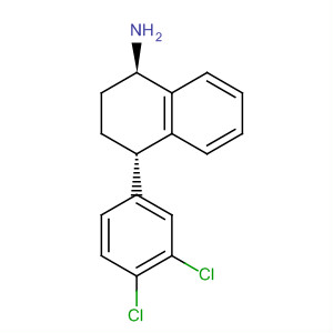 Structure of 1-Naphthalenamine, 4-(3,4-dichlorophenyl)-1,2,3,4-tetrahydro-,(1R,4S)-