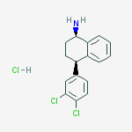 1-NAPHTHALENAMINE, 4-(3,4-DICHLOROPHENYL)-1,2,3,4-TETRAHYDRO-, HYDROCHLORIDE, (1R,4R)-结构式
